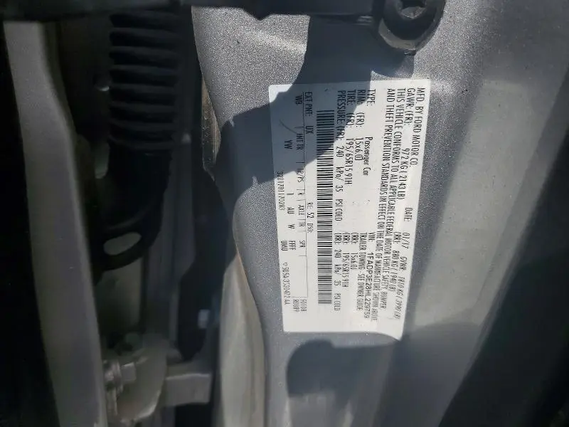 2017 FORD FOCUS S  