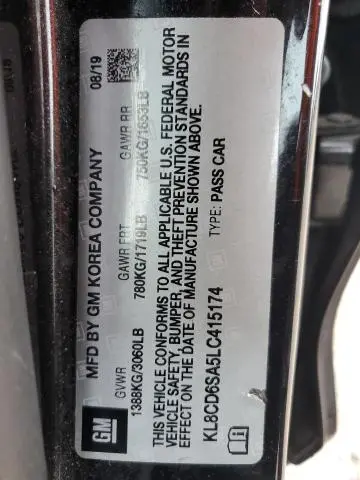 2020 CHEVROLET SPARK 1LT  