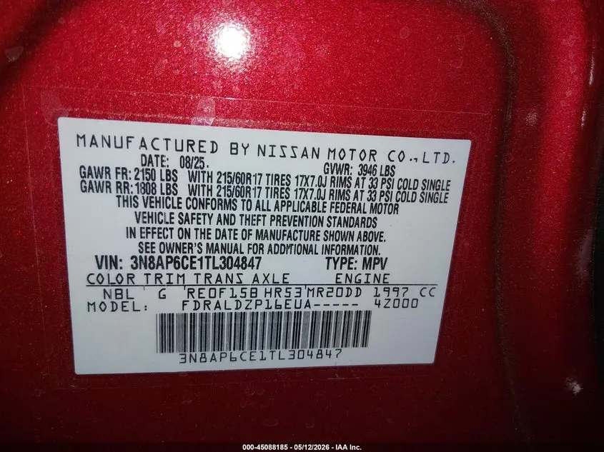 2026 NISSAN KICKS SV