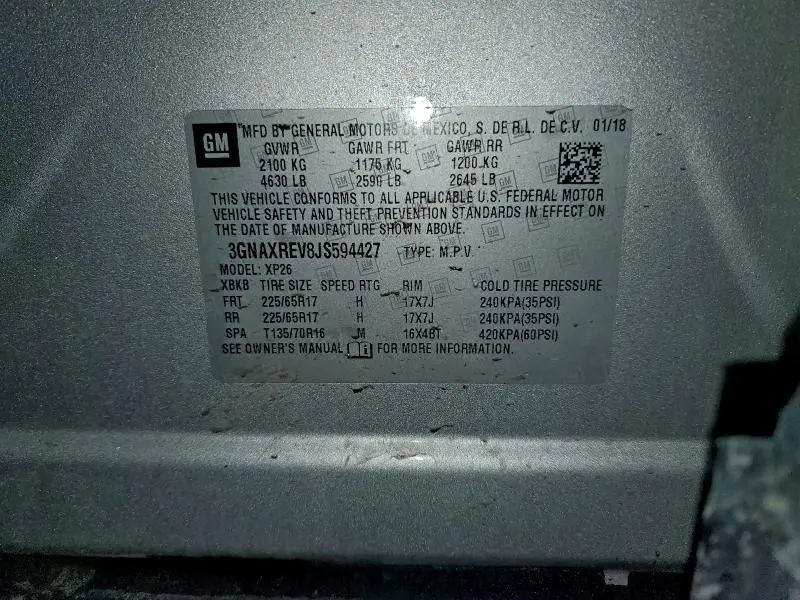 2018 CHEVROLET EQUINOX LS  