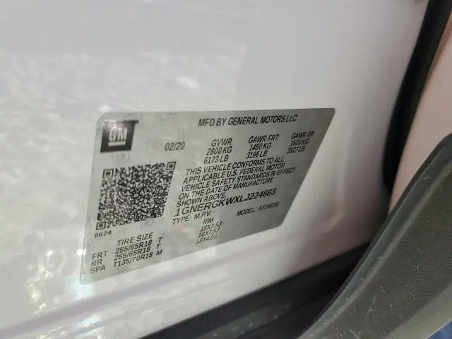 2020 CHEVROLET TRAVERSE LT  