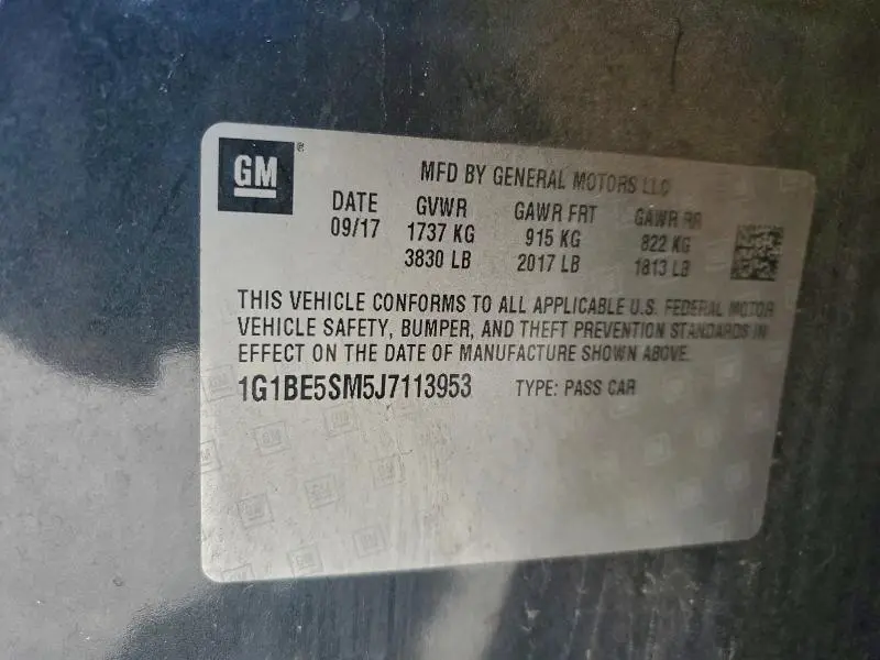 2018 CHEVROLET CRUZE LT  