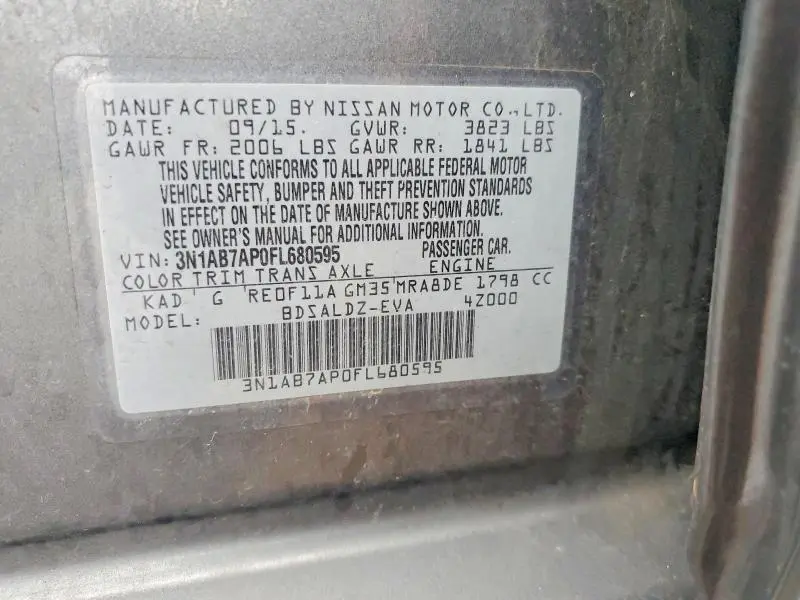 2015 NISSAN SENTRA SV  