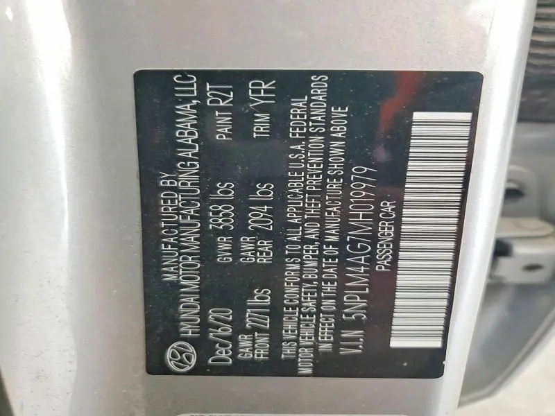 2021 HYUNDAI ELANTRA SEL  