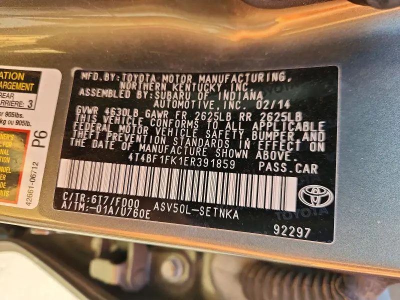 2014 TOYOTA CAMRY LE  