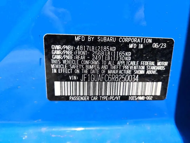 2024 SUBARU IMPREZA SPORT  