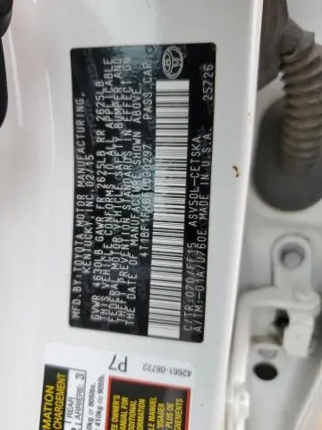 2015 TOYOTA CAMRY LE  