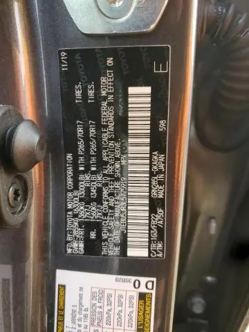 2020 TOYOTA 4RUNNER SR5/SR5 PREMIUM  