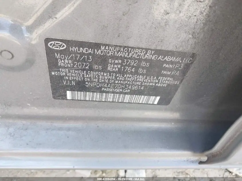 2013 HYUNDAI ELANTRA GLS
