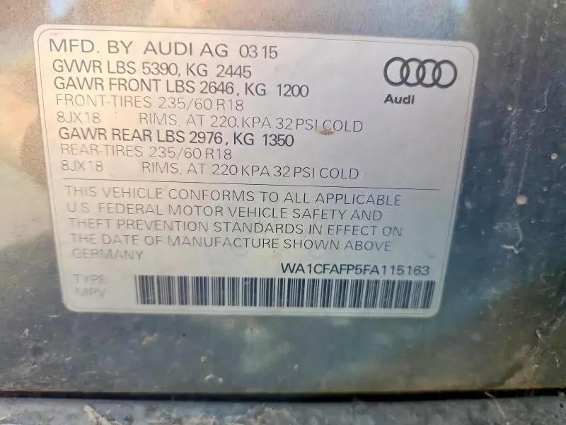 2015 AUDI Q5 PREMIUM  