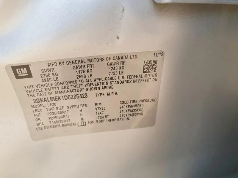 2013 GMC TERRAIN SLE  
