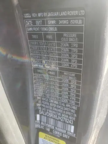 2018 LAND ROVER RANGE ROVER EVOQUE HSE DYNAMIC  