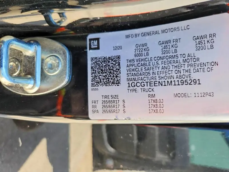 2021 CHEVROLET COLORADO ZR2  
