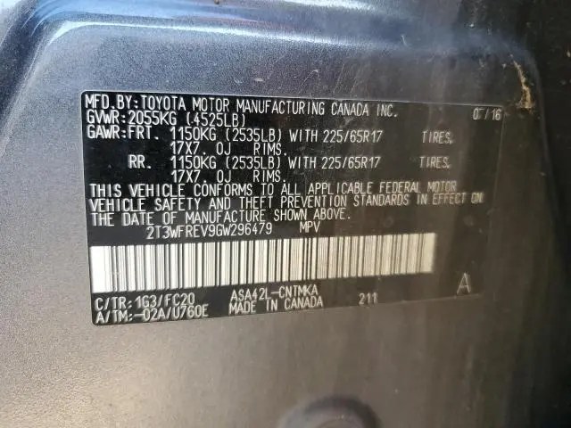 2016 TOYOTA RAV4 XLE