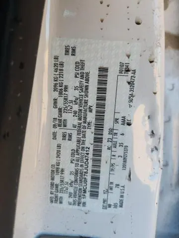 2018 FORD ESCAPE S  