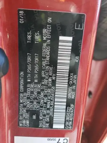 2018 TOYOTA 4RUNNER SR5/SR5 PREMIUM  