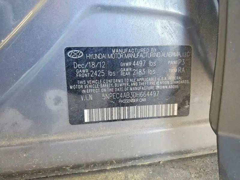 2013 HYUNDAI SONATA LIMITED 2.0T  