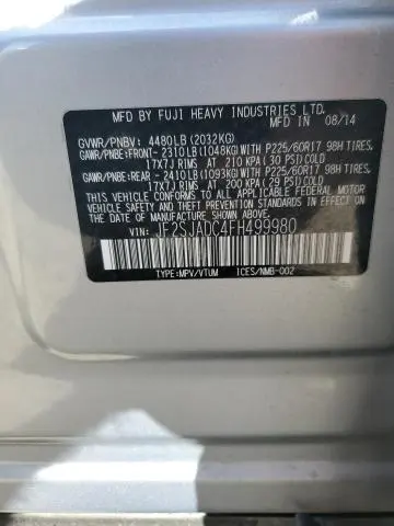 2015 SUBARU FORESTER 2.5I PREMIUM  