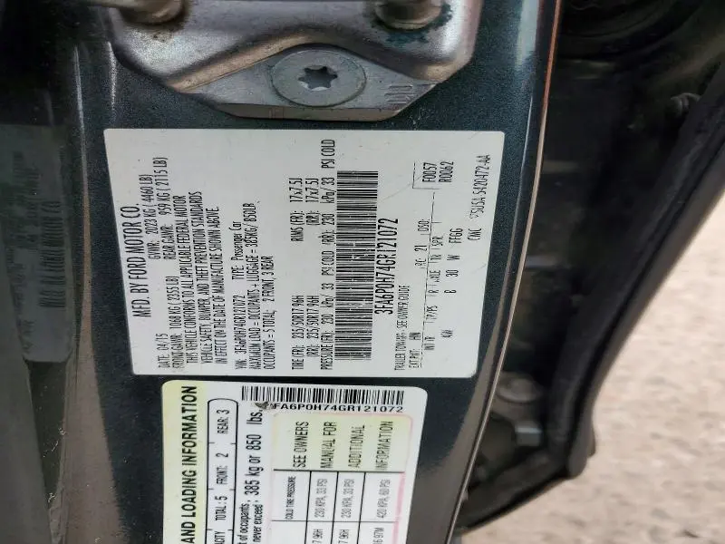 2016 FORD FUSION SE  