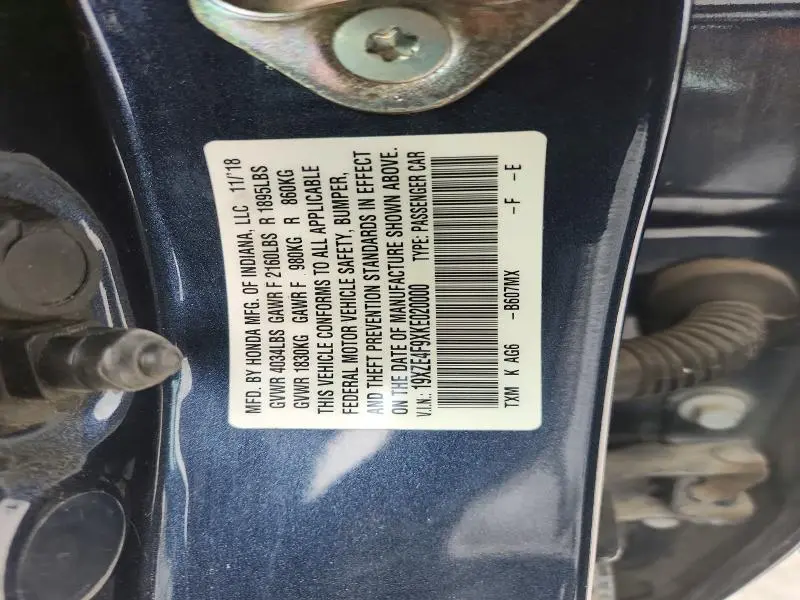 2019 HONDA INSIGHT TOURING  