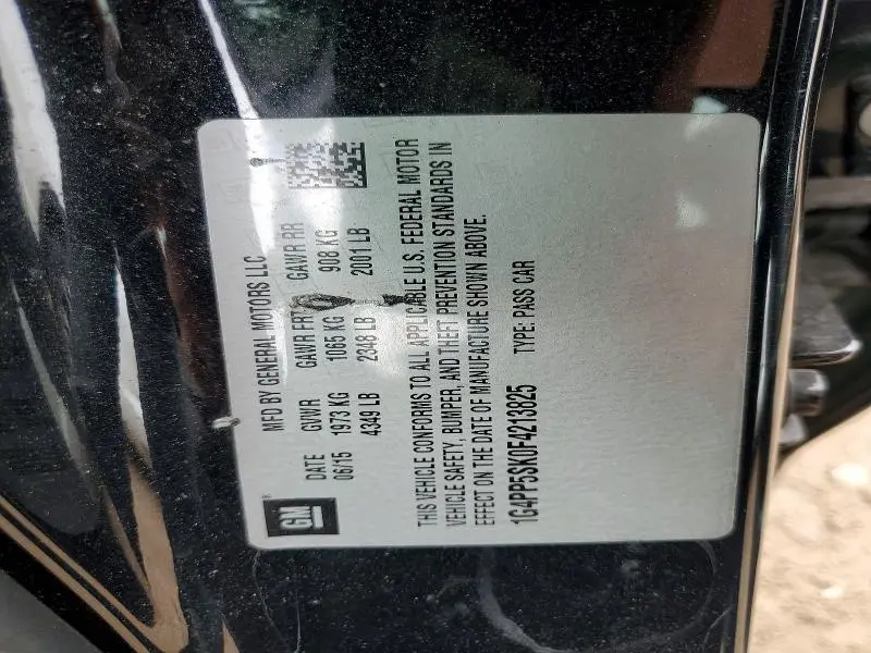 2015 BUICK VERANO   