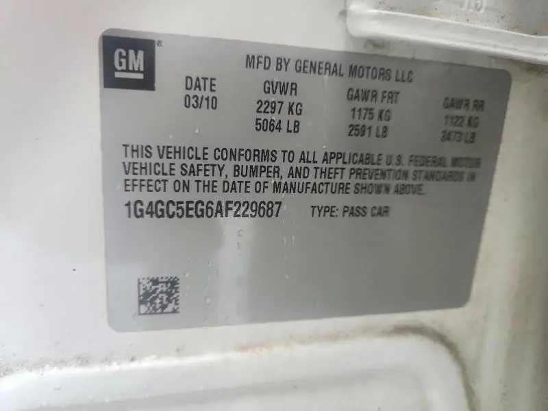 2010 BUICK LACROSSE CXL  