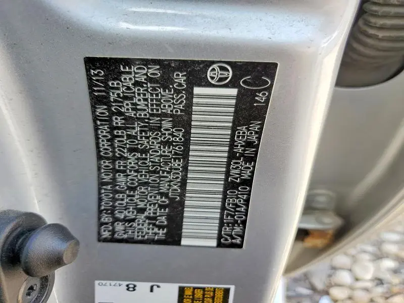2014 TOYOTA PRIUS TWO  
