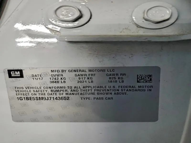 2018 CHEVROLET CRUZE LT  