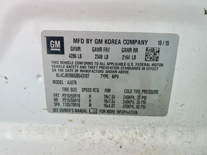2016 BUICK ENCORE CONVENIENCE  