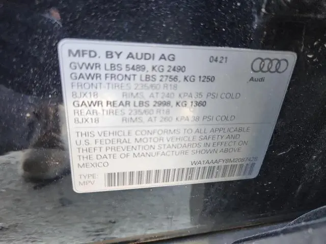 2021 AUDI Q5 PREMIUM  