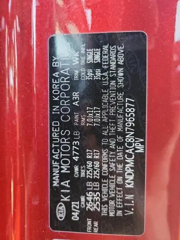 2022 KIA SPORTAGE LX  