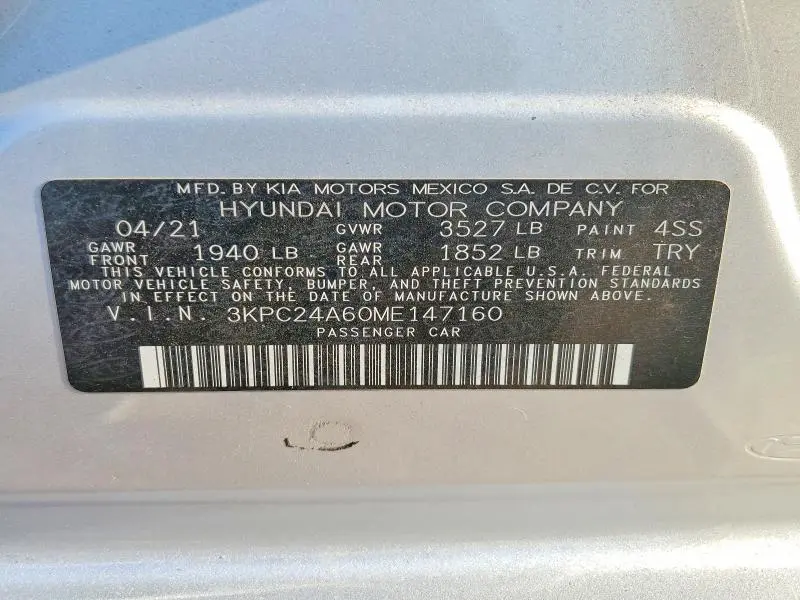 2021 HYUNDAI ACCENT SE  