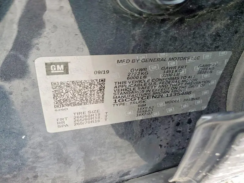 2020 CHEVROLET COLORADO LT  