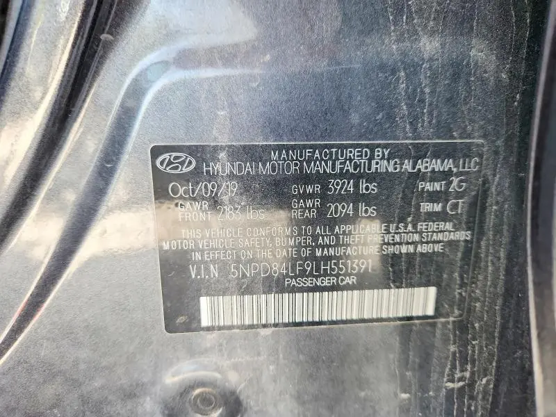 2020 HYUNDAI ELANTRA SEL  