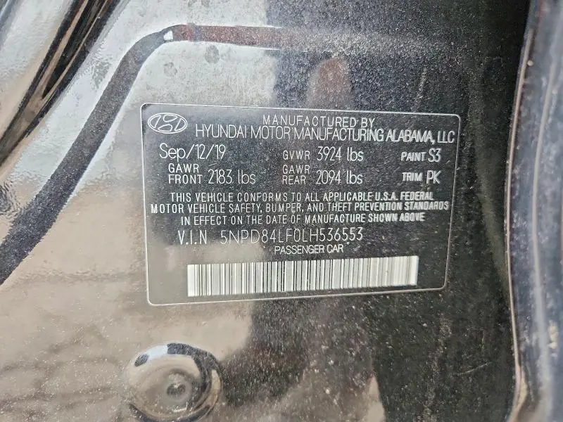 2020 HYUNDAI ELANTRA SEL  