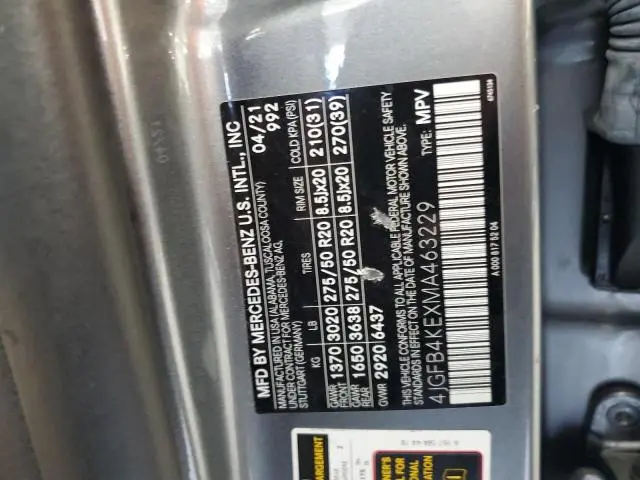 2021 MERCEDES-BENZ GLE 350 4MATIC  