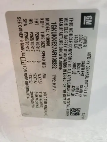 2010 GMC YUKON XL K1500 SLT  