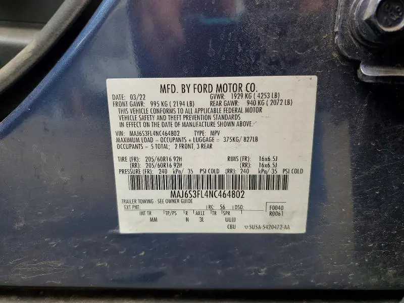 2022 FORD ECOSPORT S  