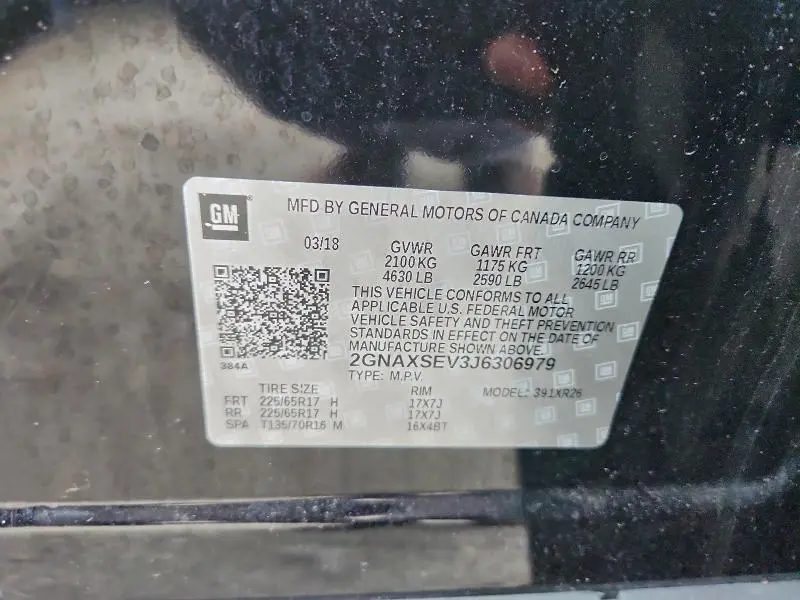 2018 CHEVROLET EQUINOX LT  