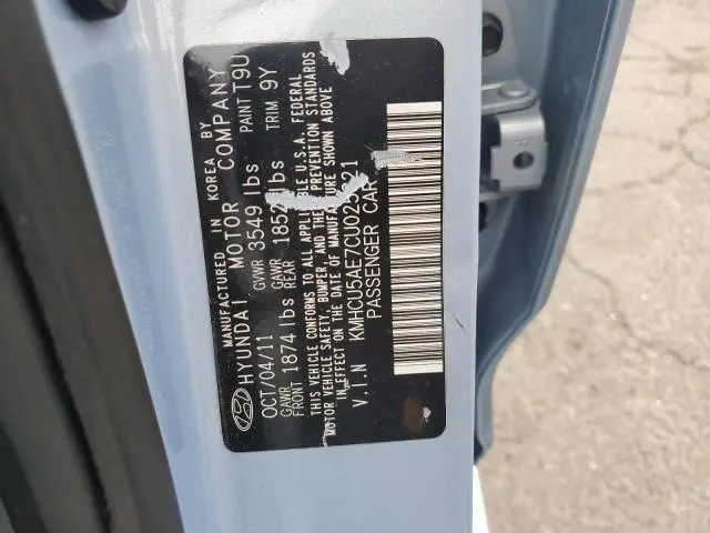 2012 HYUNDAI ACCENT GLS