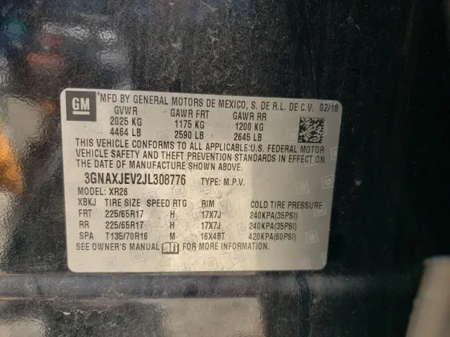 2018 CHEVROLET EQUINOX LT  