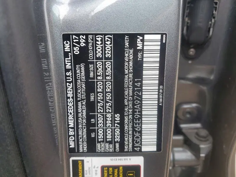 2017 MERCEDES-BENZ GLS 450 4MATIC  