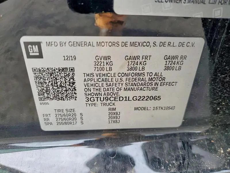 2020 GMC SIERRA K1500 ELEVATION  