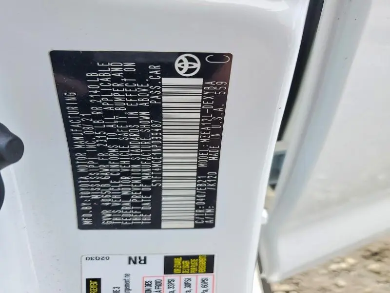 2022 TOYOTA COROLLA XSE  