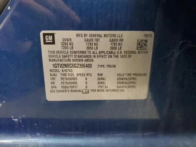 2016 GMC SIERRA K1500 SLT  