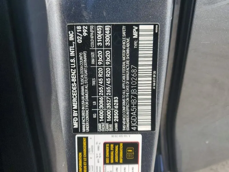 2018 MERCEDES-BENZ GLE 350 4MATIC  
