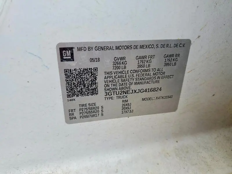 2018 GMC SIERRA K1500 SLT  