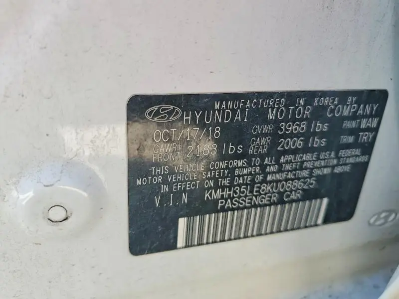 2019 HYUNDAI ELANTRA GT BASE  