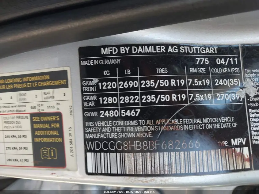 2011 MERCEDES-BENZ GLK 350 4MATIC