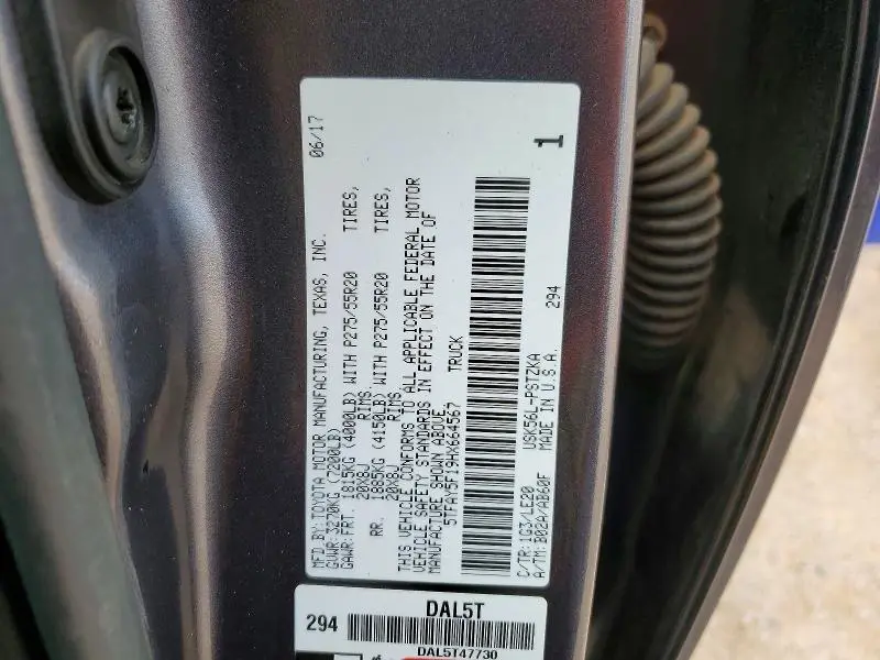 2017 TOYOTA TUNDRA PLATINUM  
